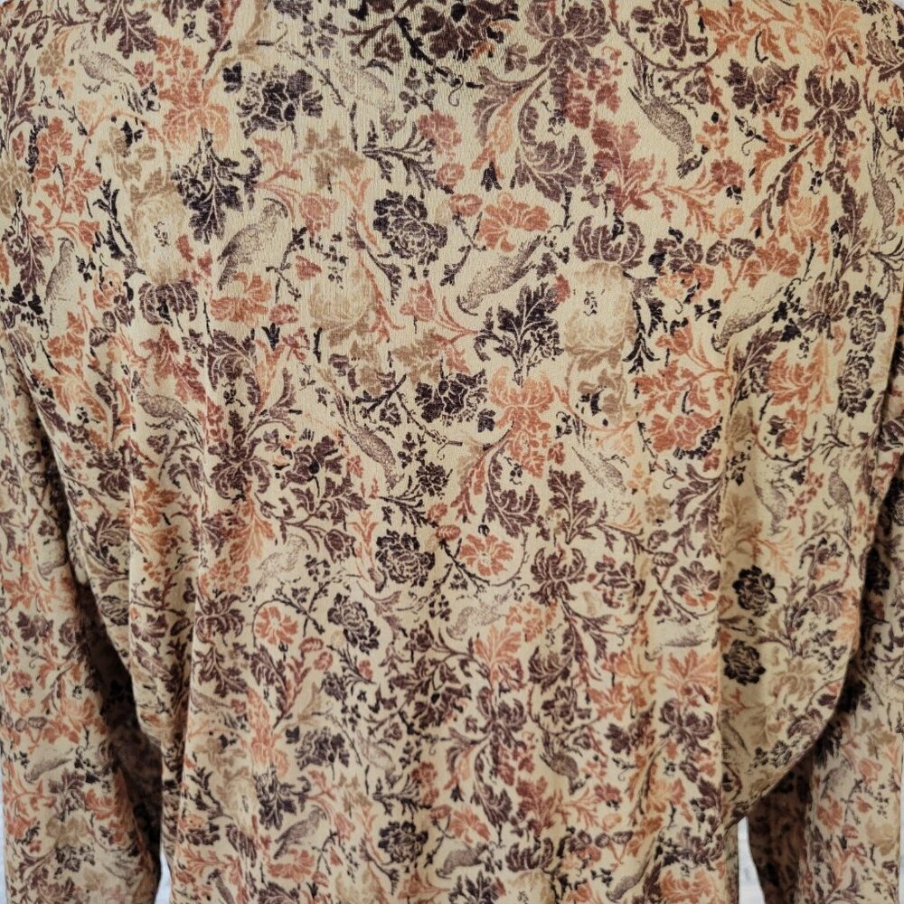 Lane Bryant Womens Top 18 20 Plus 3/4 Sleeve Brown Polyester Sheer FLO142XE - Picture 7 of 9